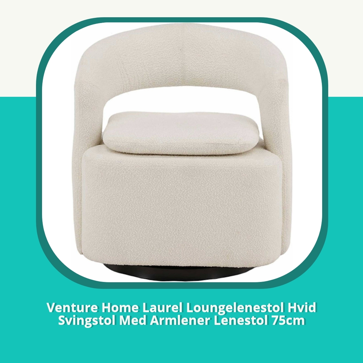Anmeldelse af Venture Home Laurel Loungelenestol Hvid Svingstol Med Armlener Lenestol 75cm