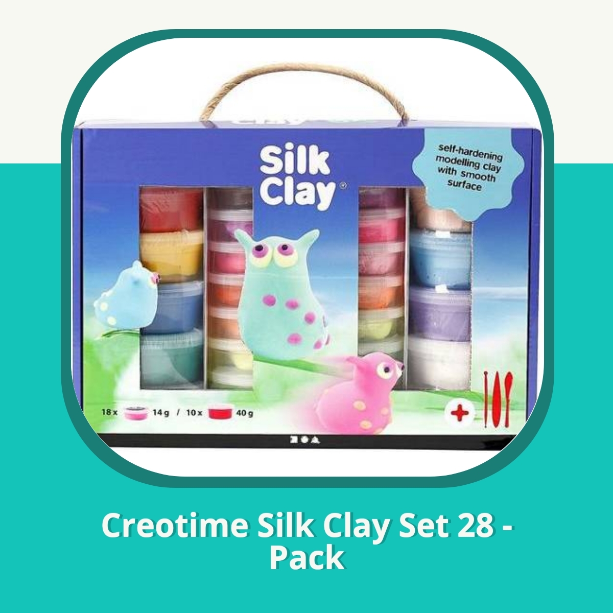 Anmeldelse af Creotime Silk Clay Set 28 - Pack