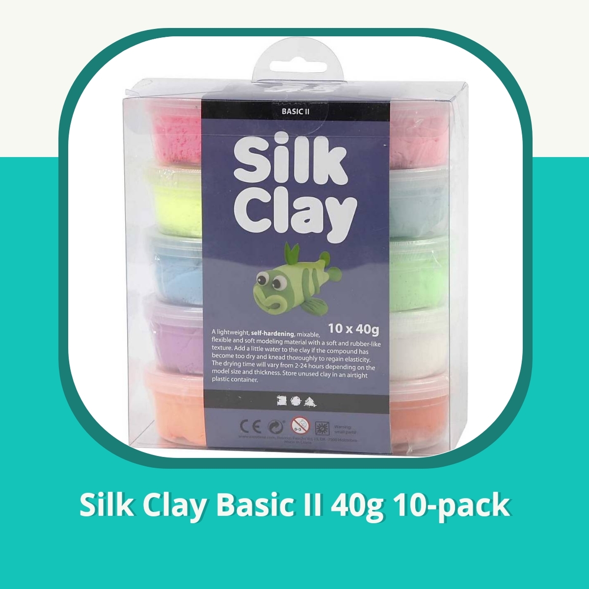 Anmeldelse af Silk Clay Basic II 40g 10-pack