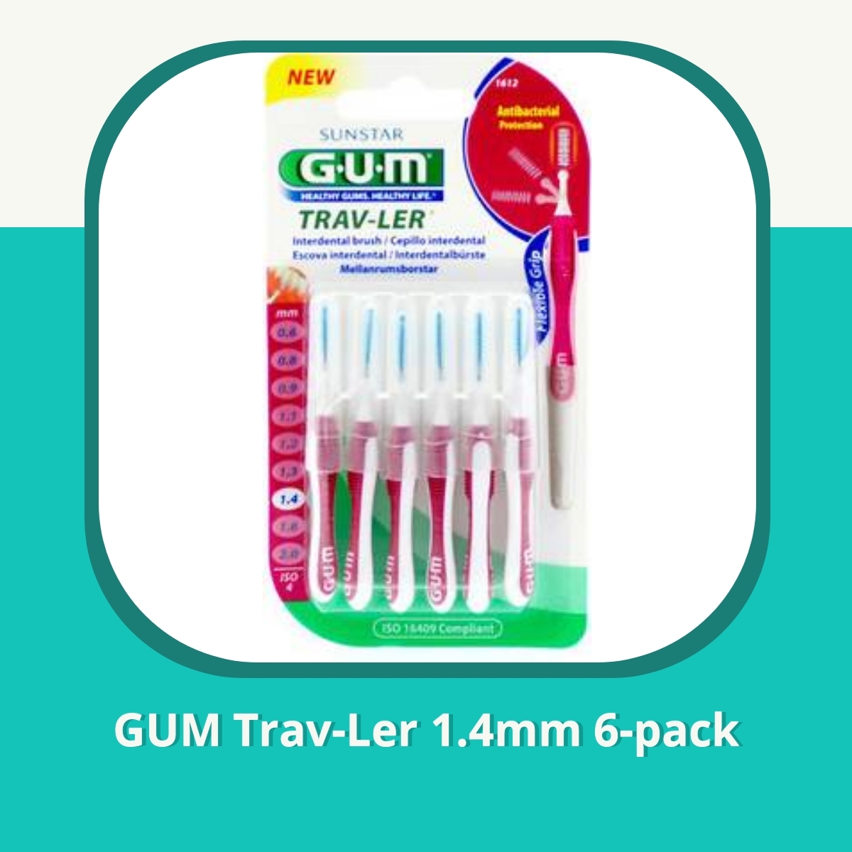 Recension GUM Trav-Ler 1.4mm 6-pack