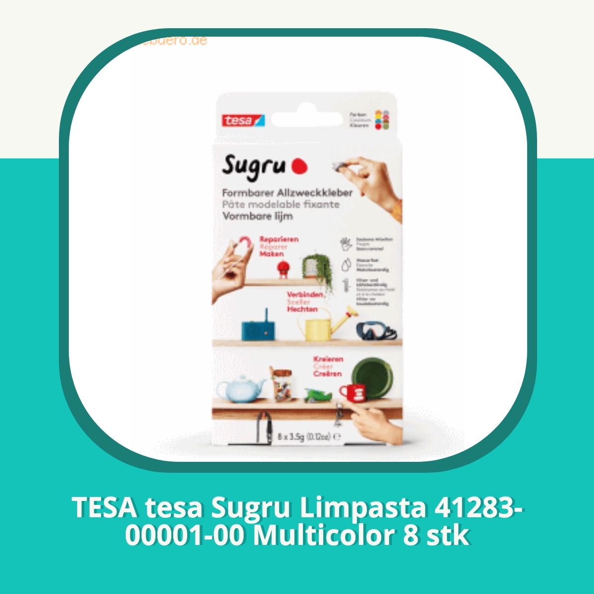 Recension af TESA tesa Sugru Limpasta 41283-00001-00 Multicolor 8 stk