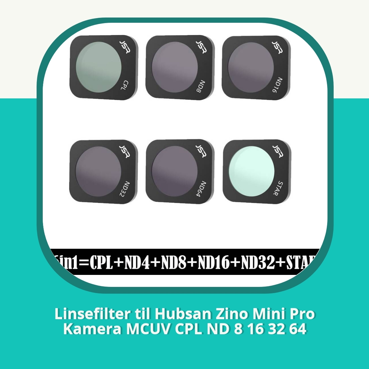 Anmeldelse af Linsefilter til Hubsan Zino Mini Pro Kamera MCUV CPL ND 8 16 32 64
