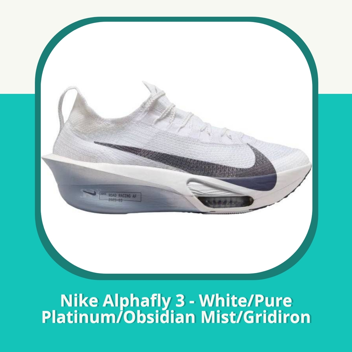 Anmeldelse af Nike Alphafly 3 - White/Pure Platinum/Obsidian Mist/Gridiron