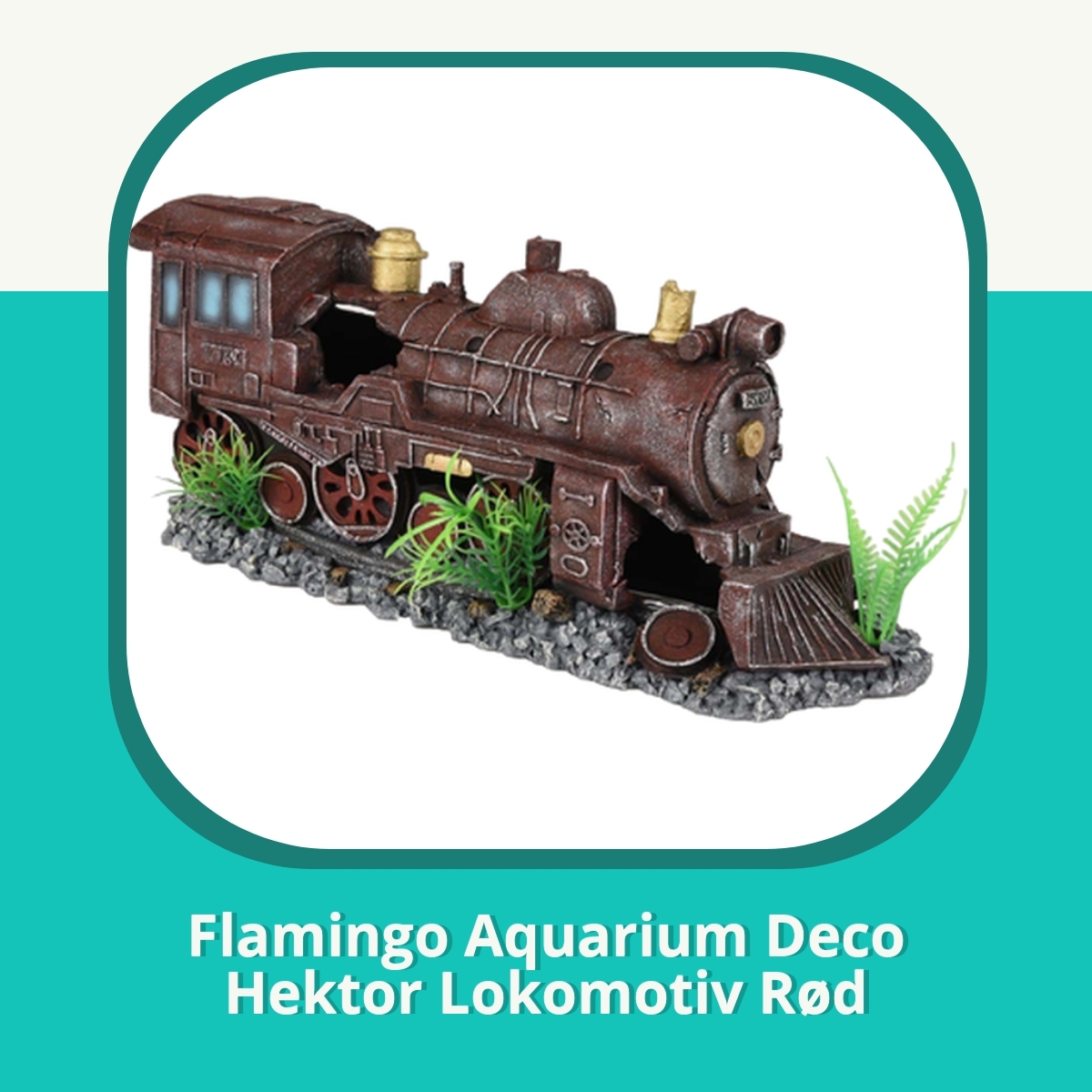 Anmeldelse af Flamingo Aquarium Deco Hektor Lokomotiv Rød