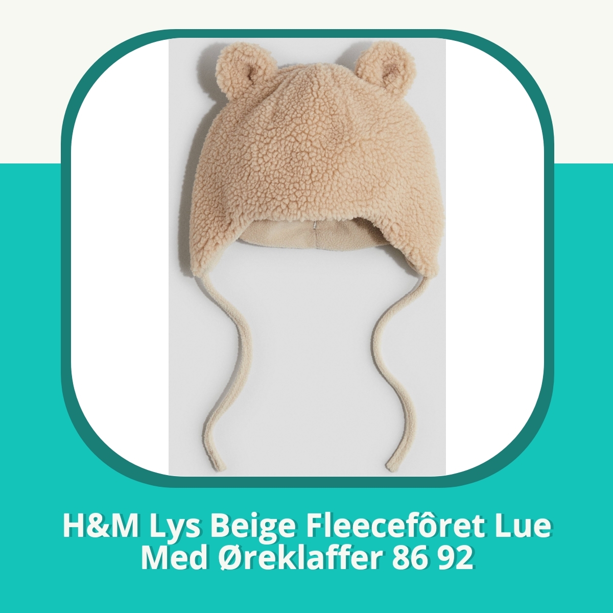 Anmeldelse H&M Lys Beige Fleecefôret Lue Med Øreklaffer 86 92