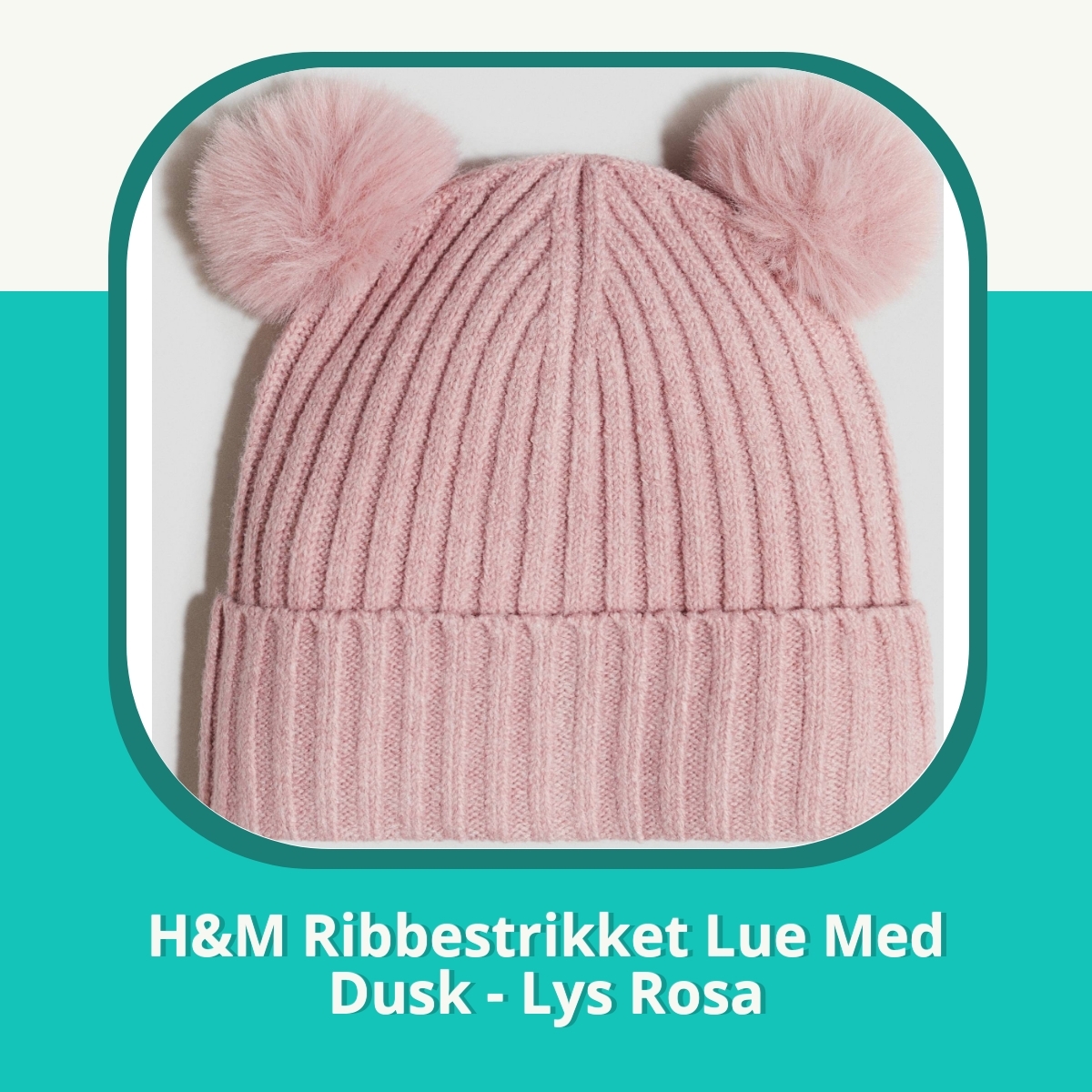 Anmeldelse af H&M Ribbestrikket Lue Med Dusk - Lys Rosa