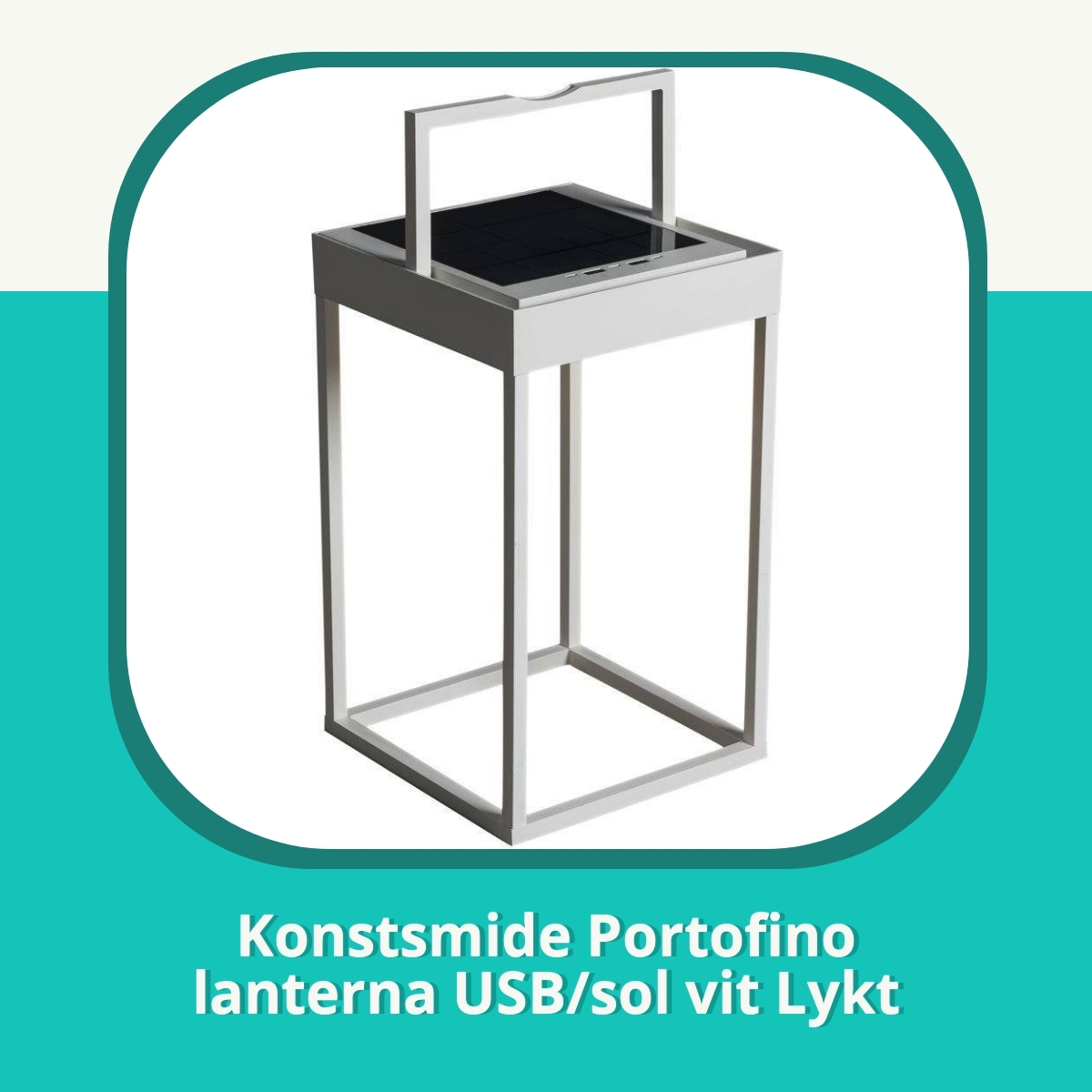 Anmeldelse af Konstsmide Portofino lanterna USB/sol vit Lykt