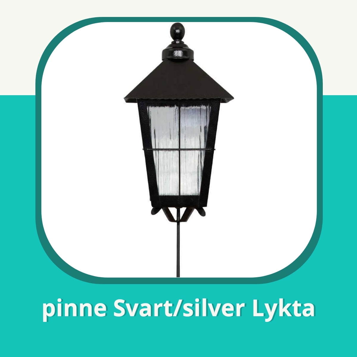 Recension af pinne Svart/silver Lykta