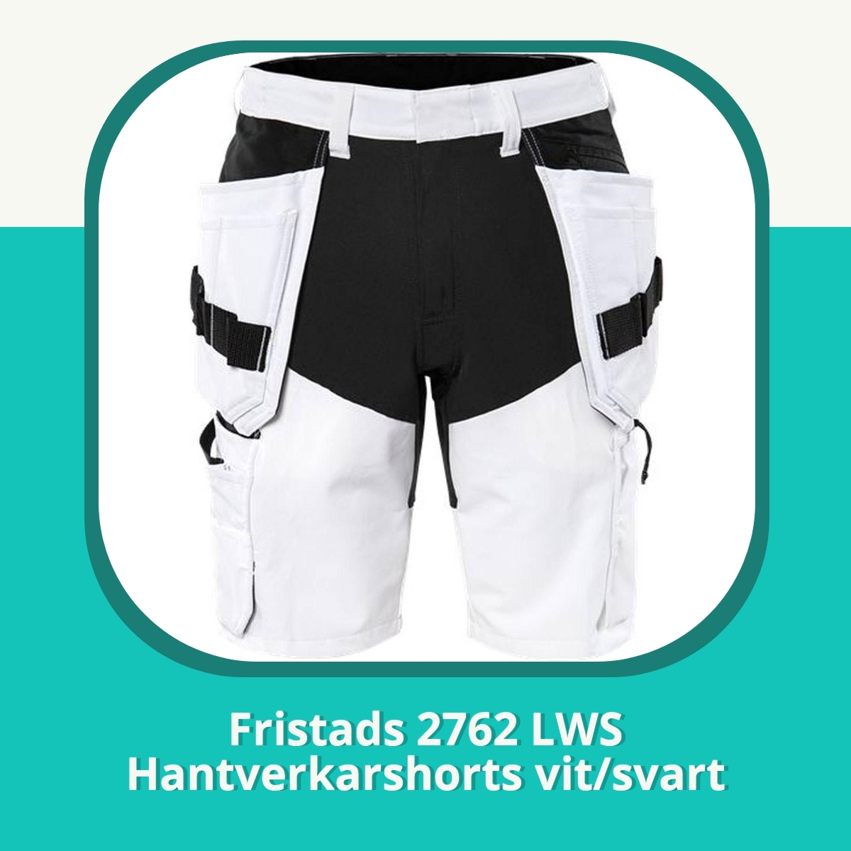 Recension af Fristads 2762 LWS Hantverkarshorts vit/svart