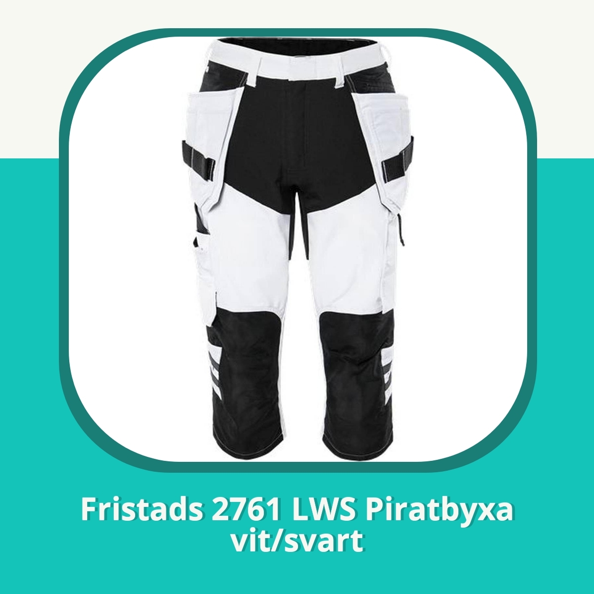 Recension Fristads 2761 LWS Piratbyxa vit/svart