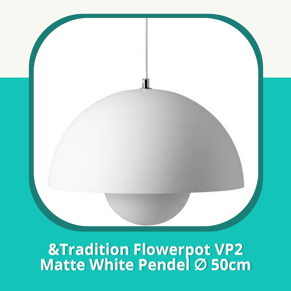 Anmeldelse af &Tradition Flowerpot VP2 Matte White Pendel ∅ 50cm