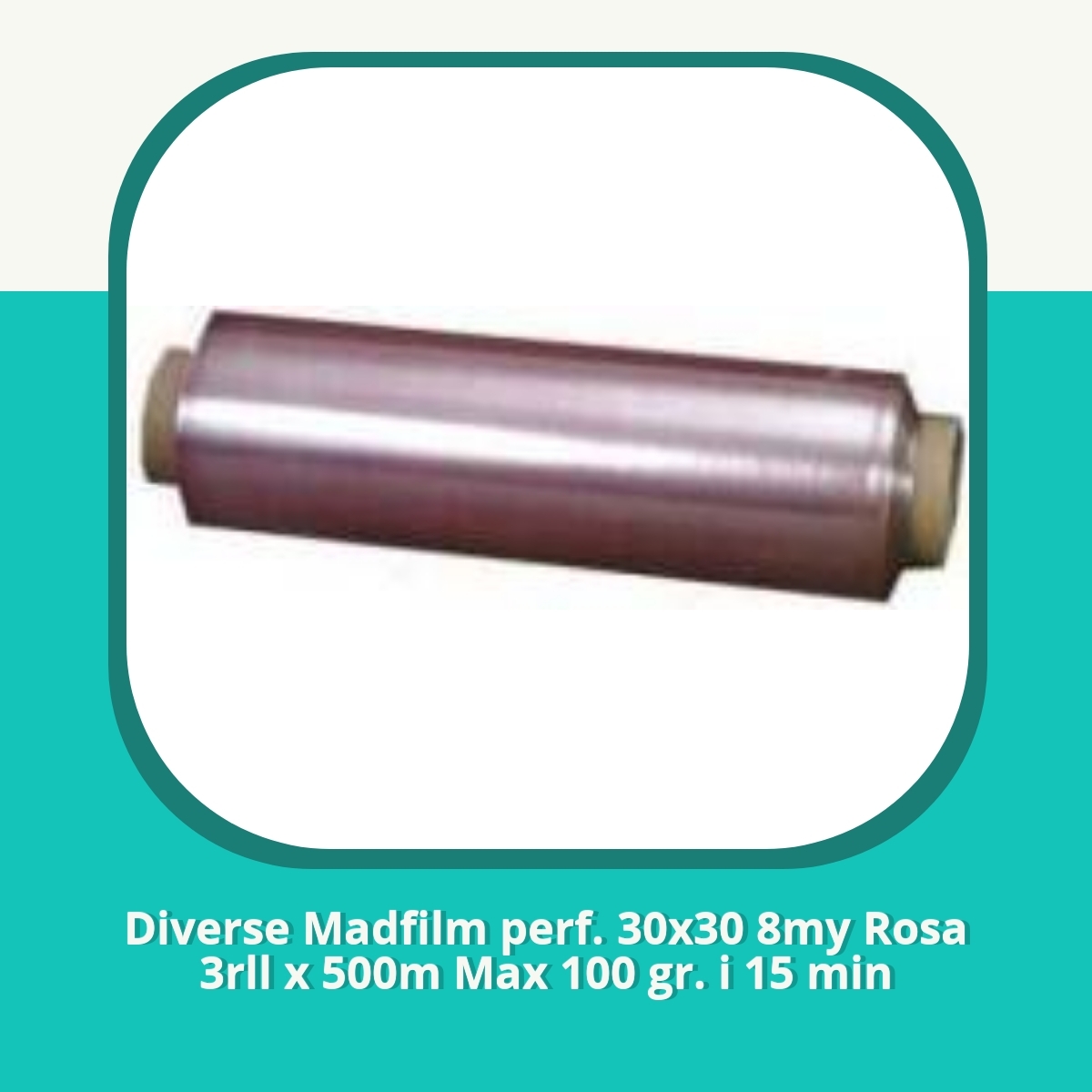 Anmeldelse af Diverse Madfilm perf. 30x30 8my Rosa 3rll x 500m Max 100 gr. i 15 min