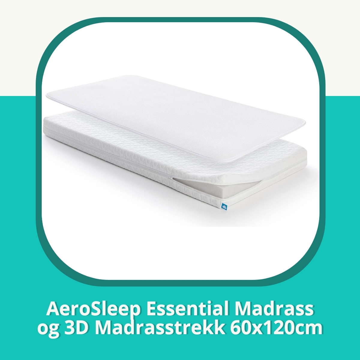 Anmeldelse af AeroSleep Essential Madrass og 3D Madrasstrekk 60x120cm