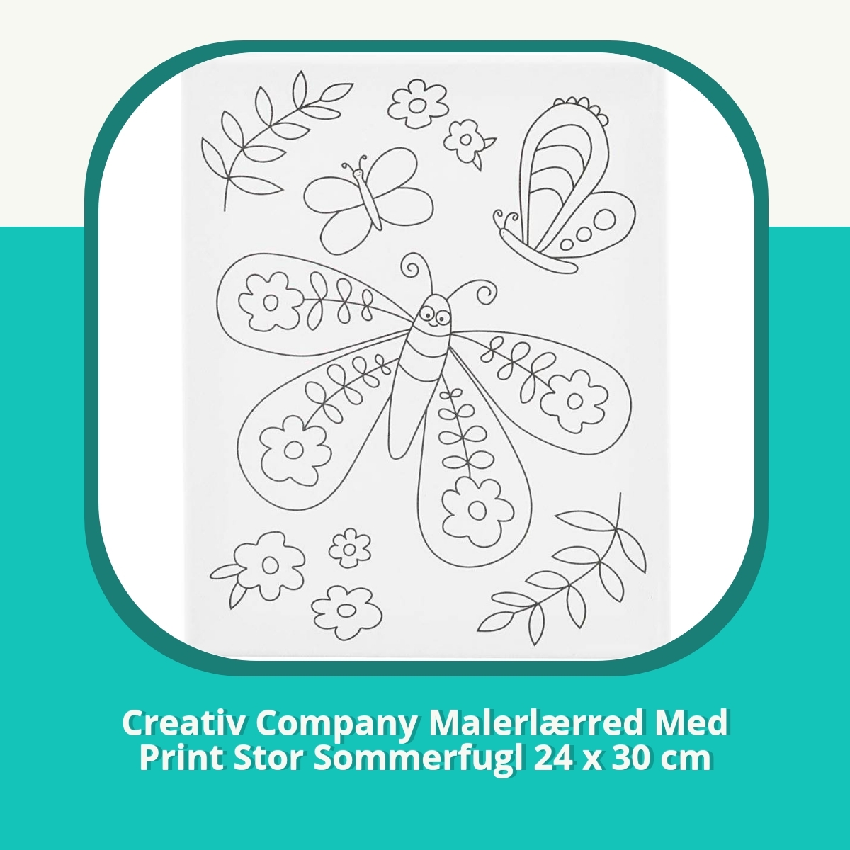 Anmeldelse af Creativ Company Malerlærred Med Print Stor Sommerfugl 24 x 30 cm