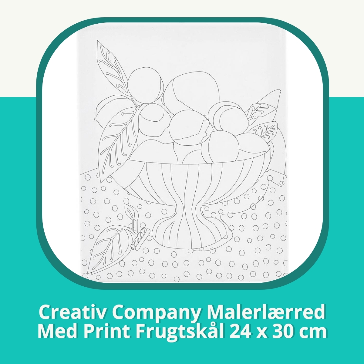 Anmeldelse af Creativ Company Malerlærred Med Print Frugtskål 24 x 30 cm