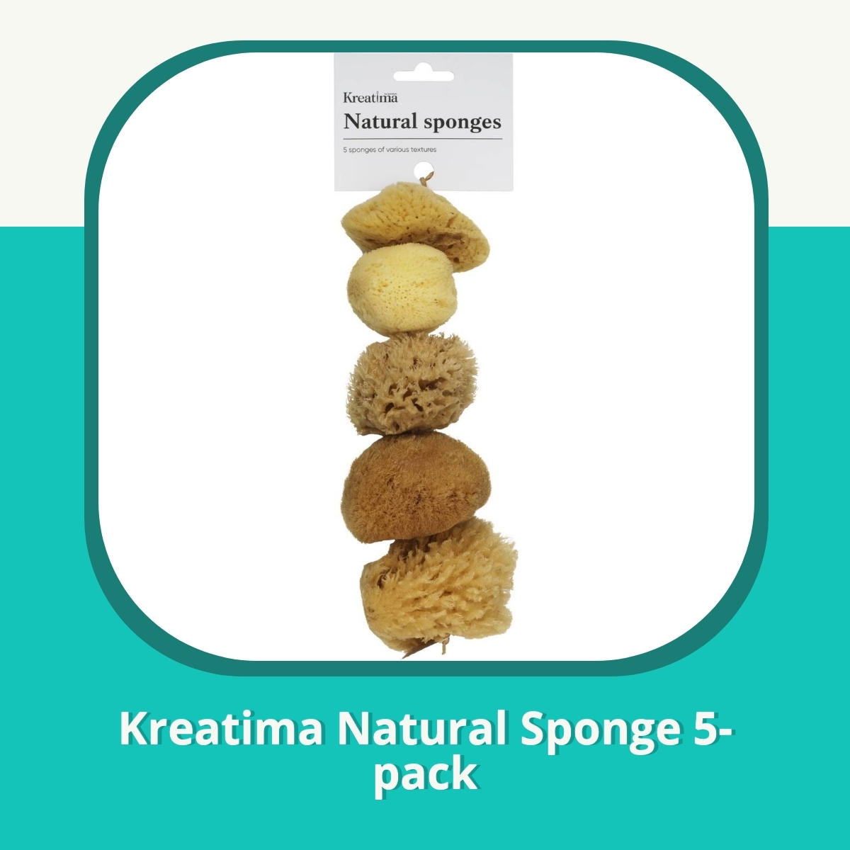 Recension af Kreatima Natural Sponge 5-pack