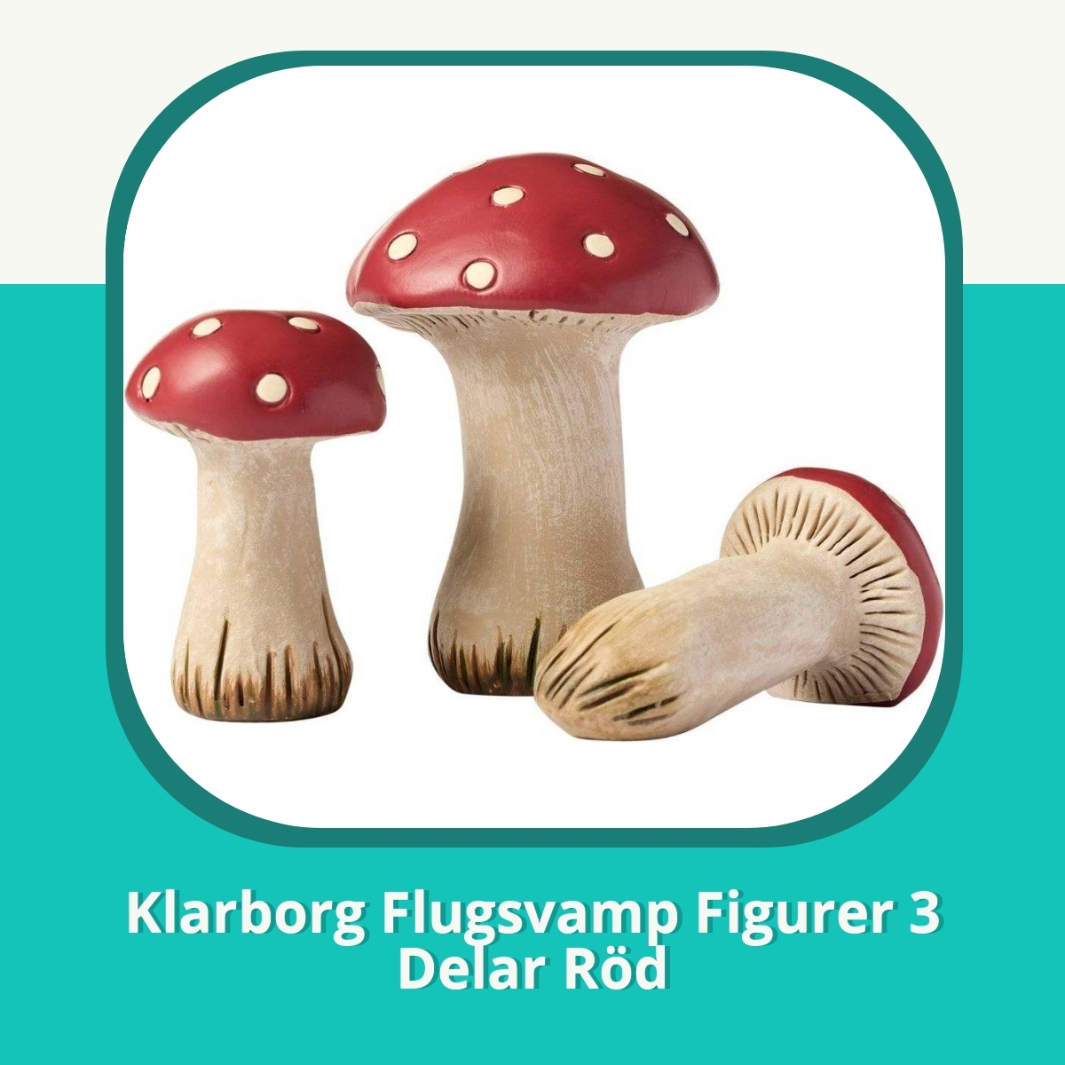 Recension af Klarborg Flugsvamp Figurer 3 Delar Röd
