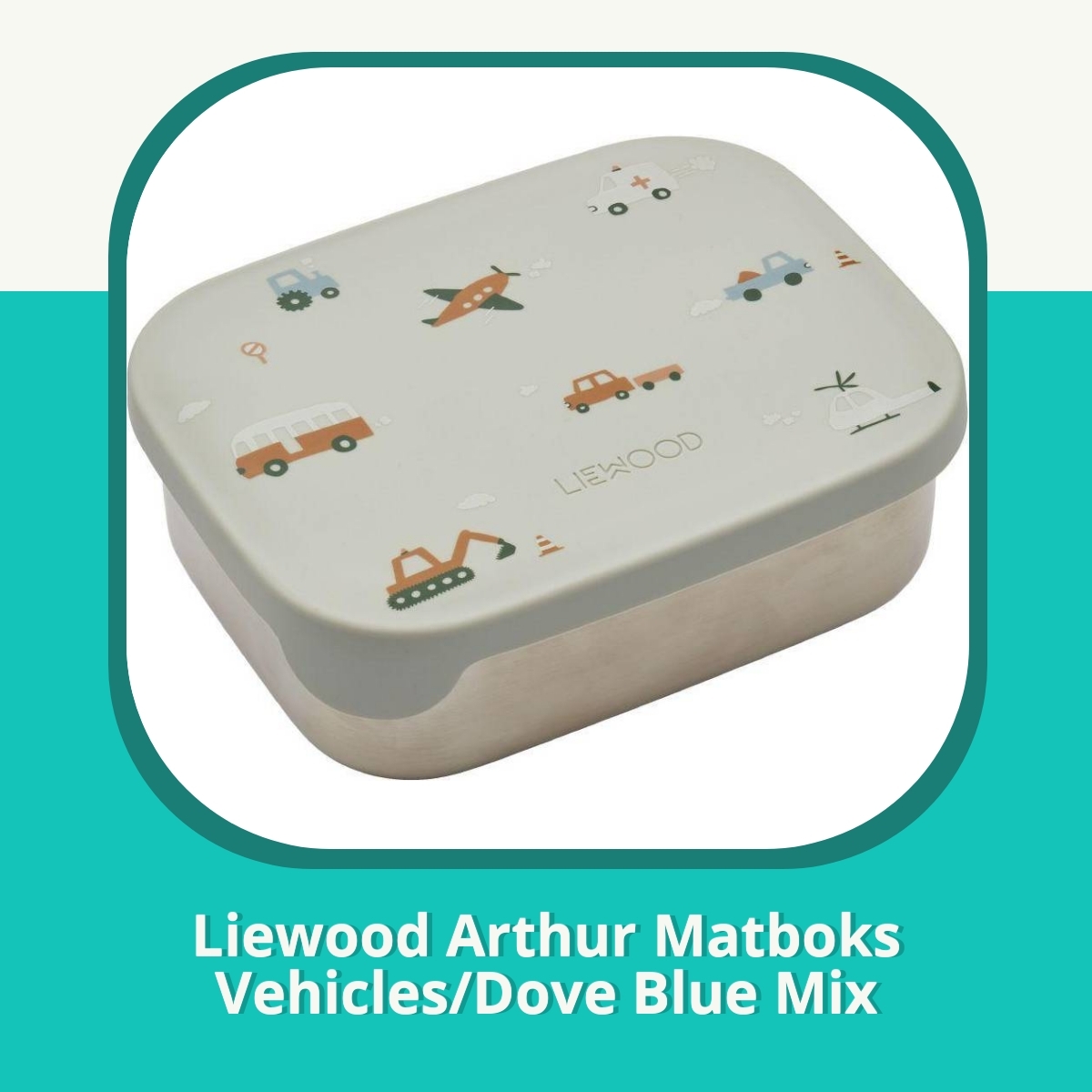 Anmeldelse Liewood Arthur Matboks Vehicles/Dove Blue Mix