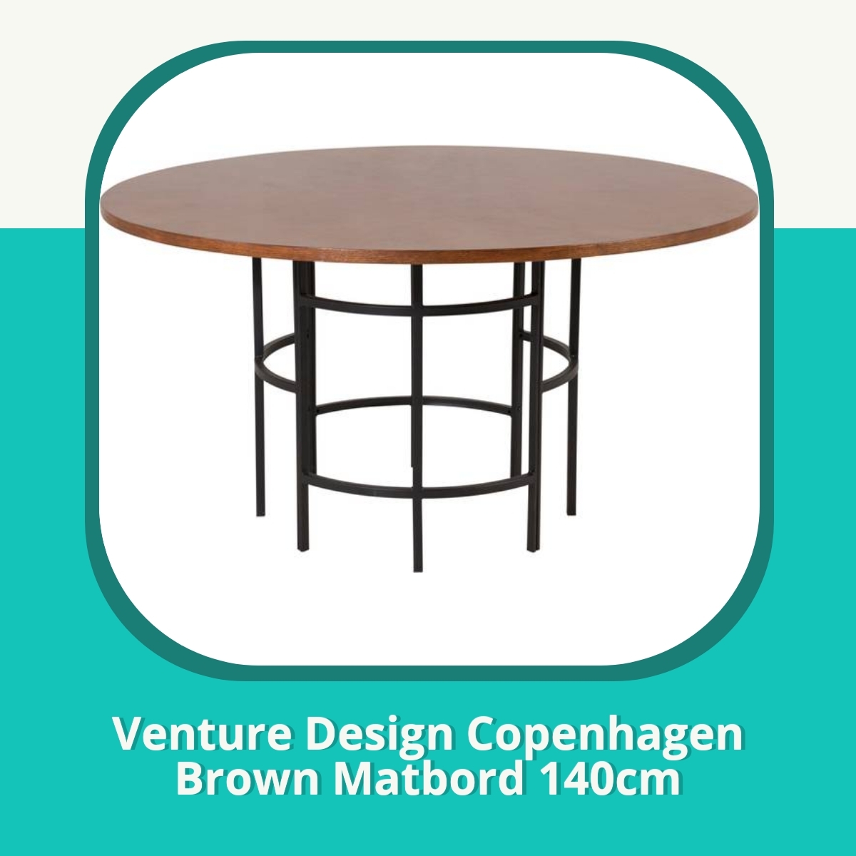 Recension af Venture Design Copenhagen Brown Matbord 140cm