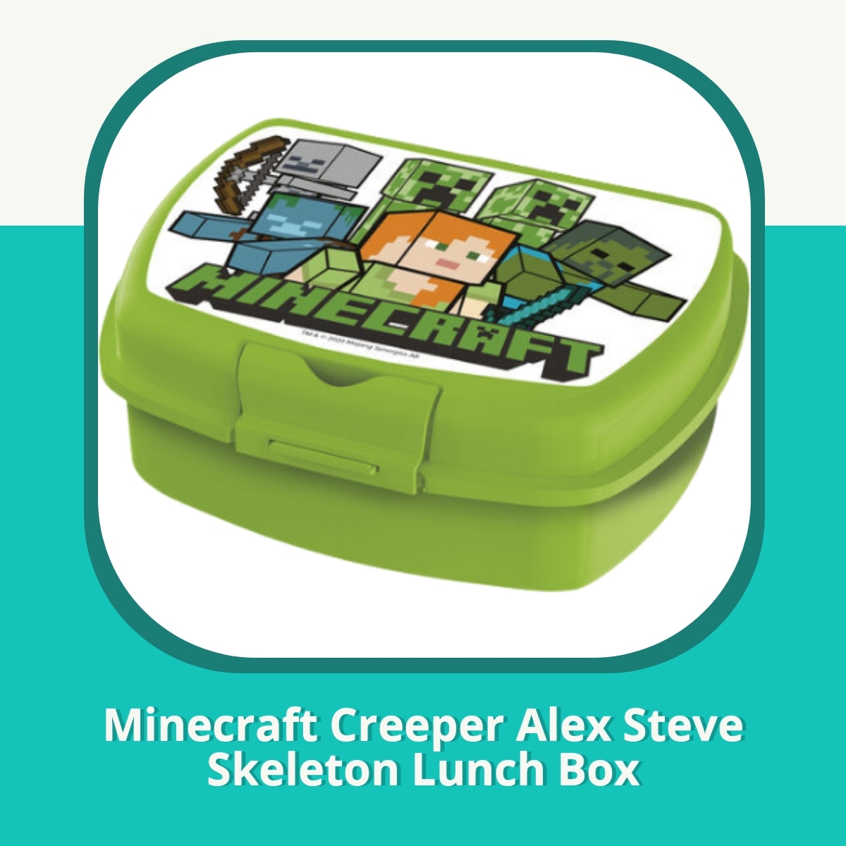 Recension af Minecraft Creeper Alex Steve Skeleton Lunch Box
