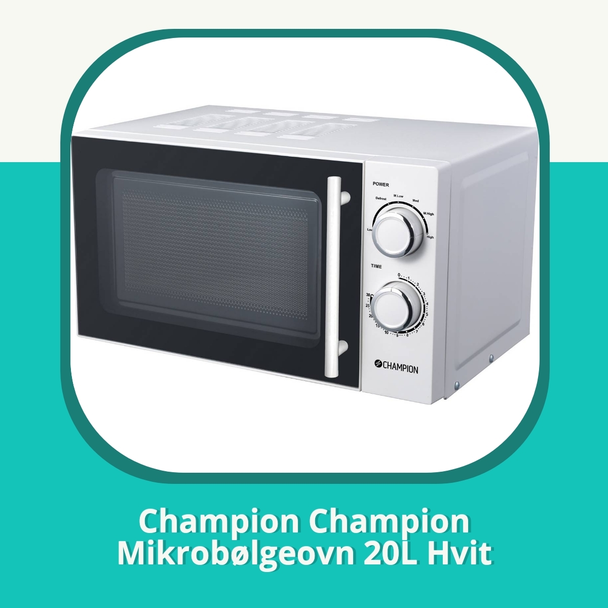 Anmeldelse af Champion Champion Mikrobølgeovn 20L Hvit