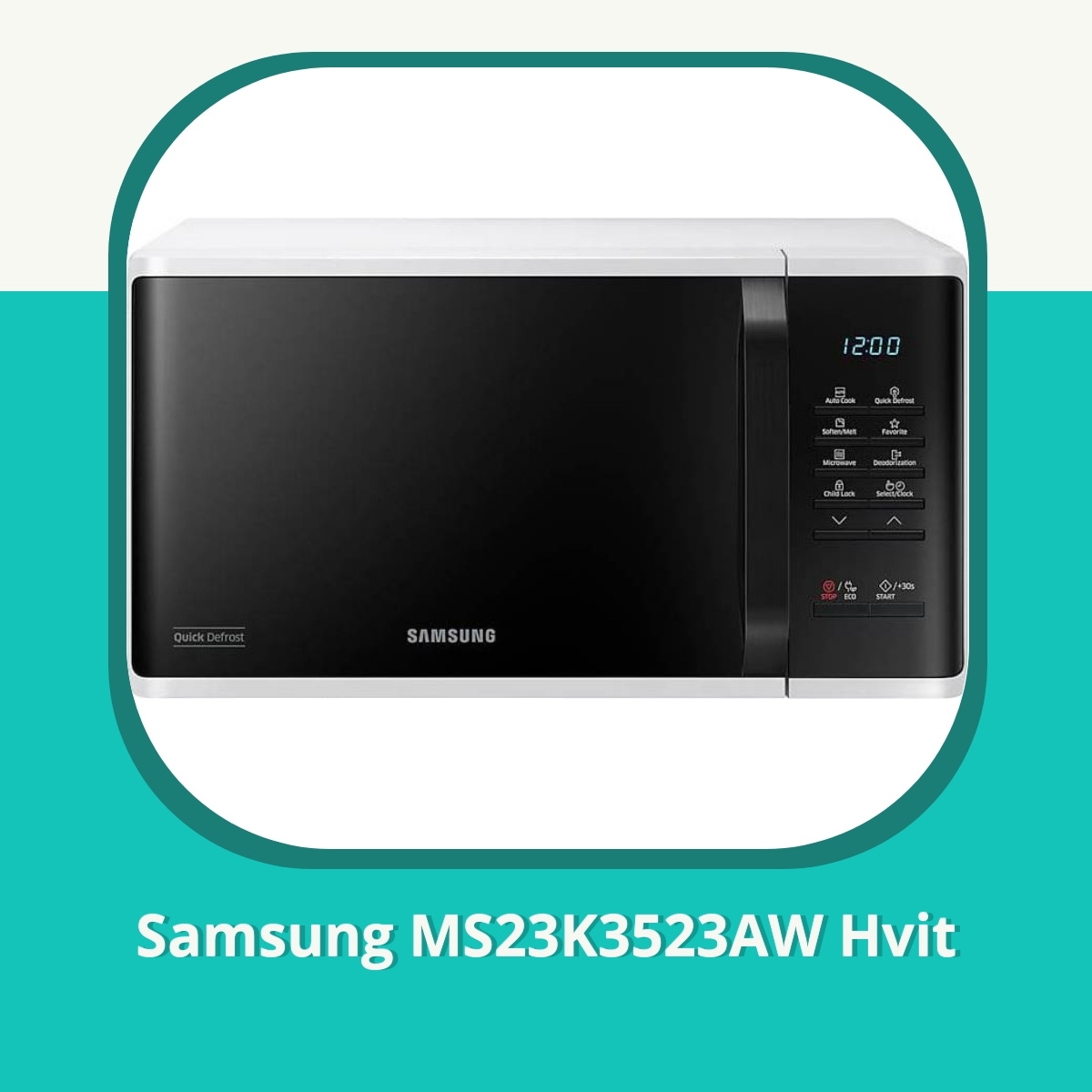Anmeldelse af Samsung MS23K3523AW Hvit