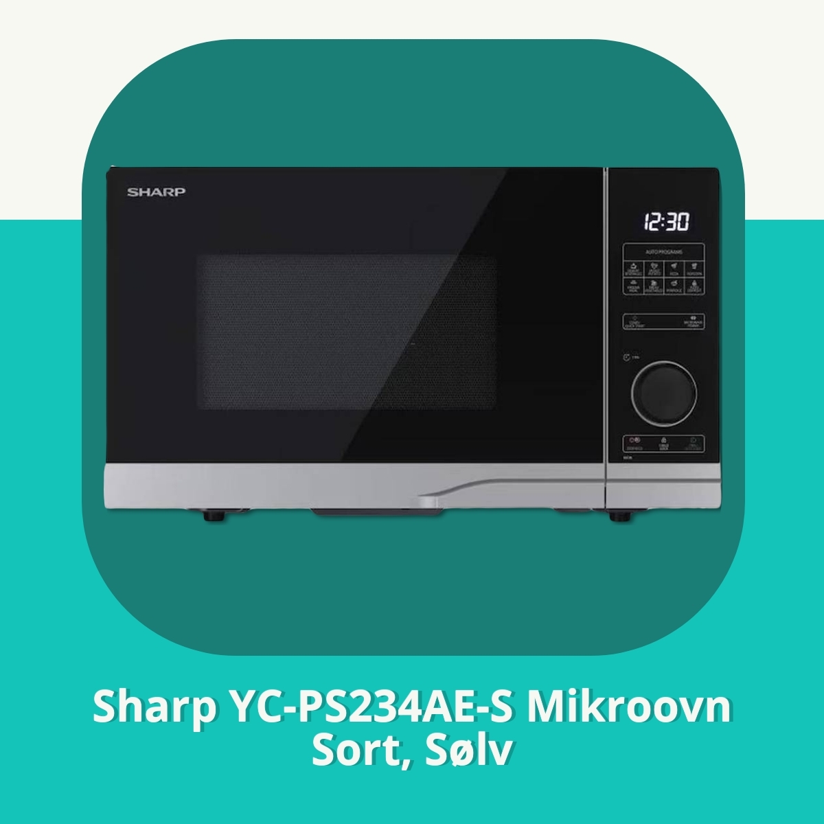 Anmeldelse af Sharp YC-PS234AE-S Mikroovn Sort, Sølv