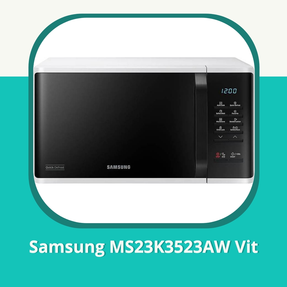 Recension af Samsung MS23K3523AW Vit