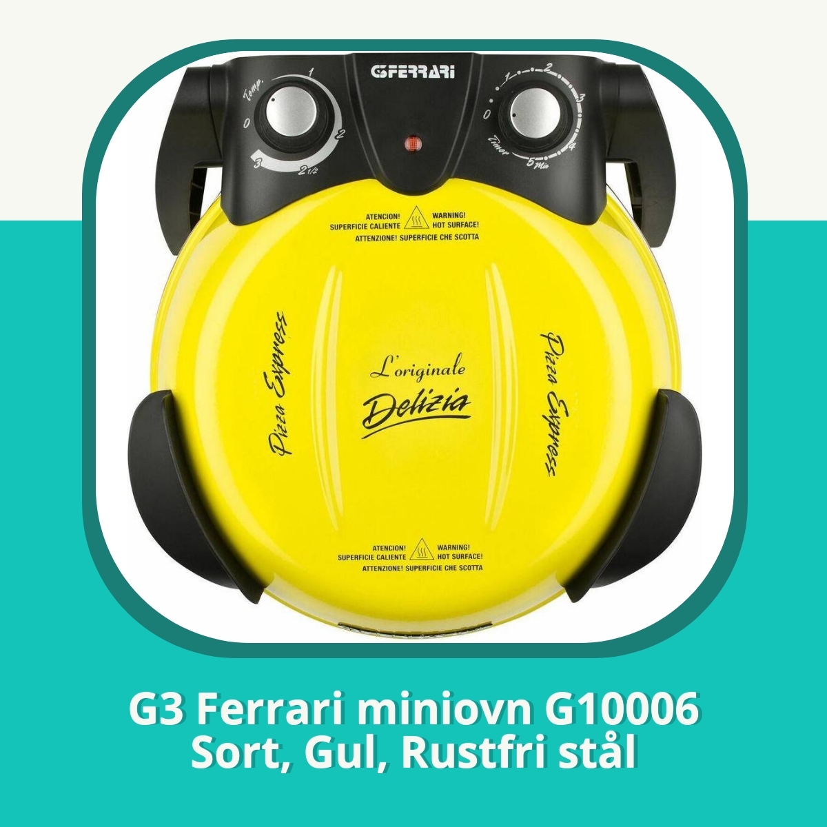 Anmeldelse af G3 Ferrari miniovn G10006 Sort, Gul, Rustfri stål