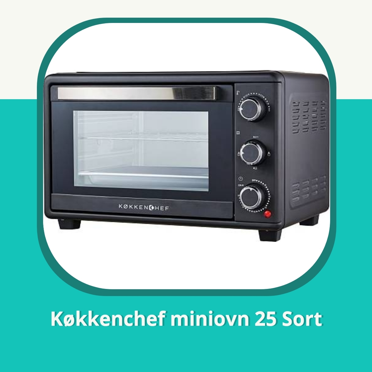 Anmeldelse af Køkkenchef miniovn 25 Sort