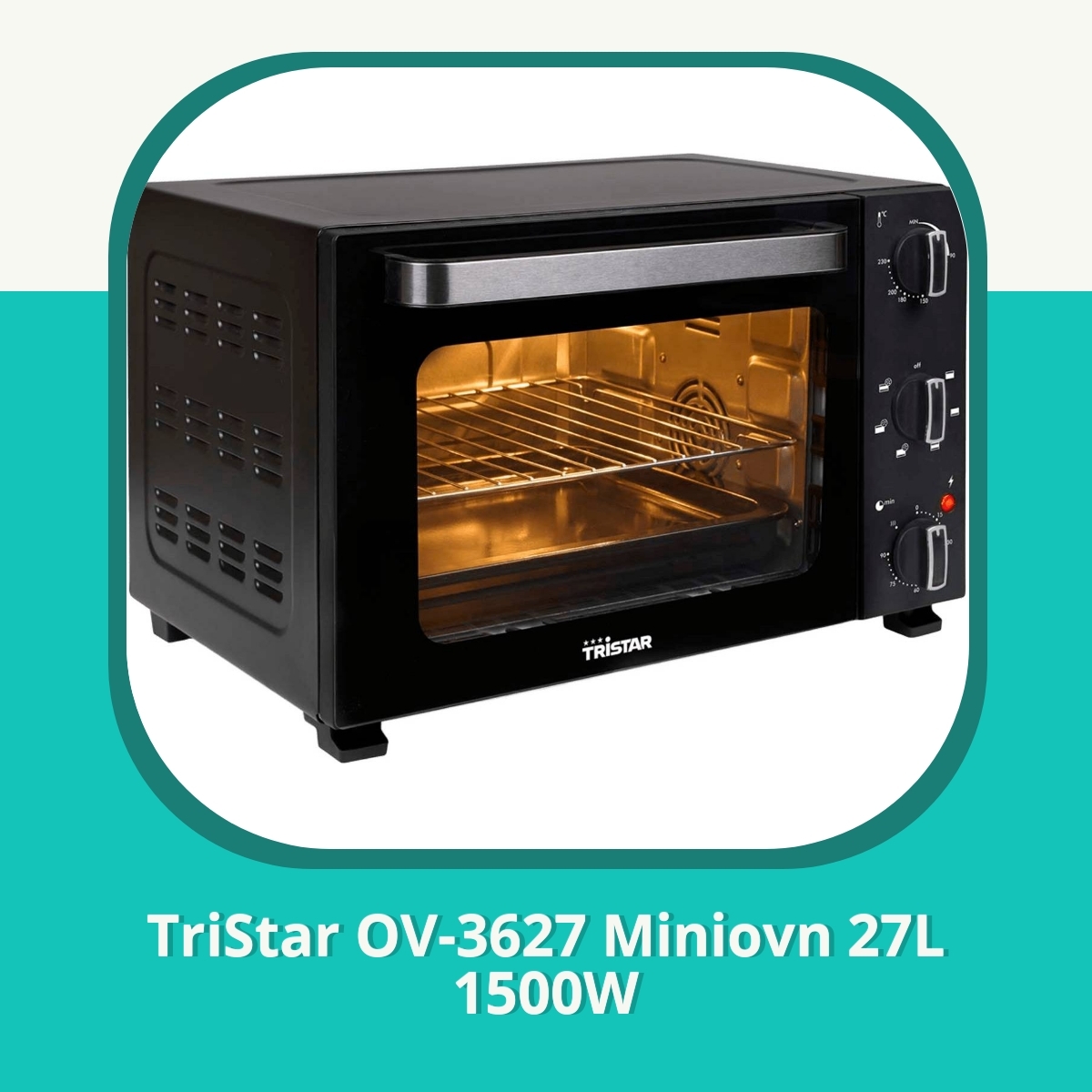 Anmeldelse af TriStar OV-3627 Miniovn 27L 1500W