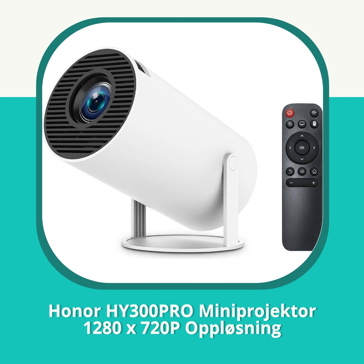 Anmeldelse af Honor HY300PRO Miniprojektor 1280 x 720P Oppløsning