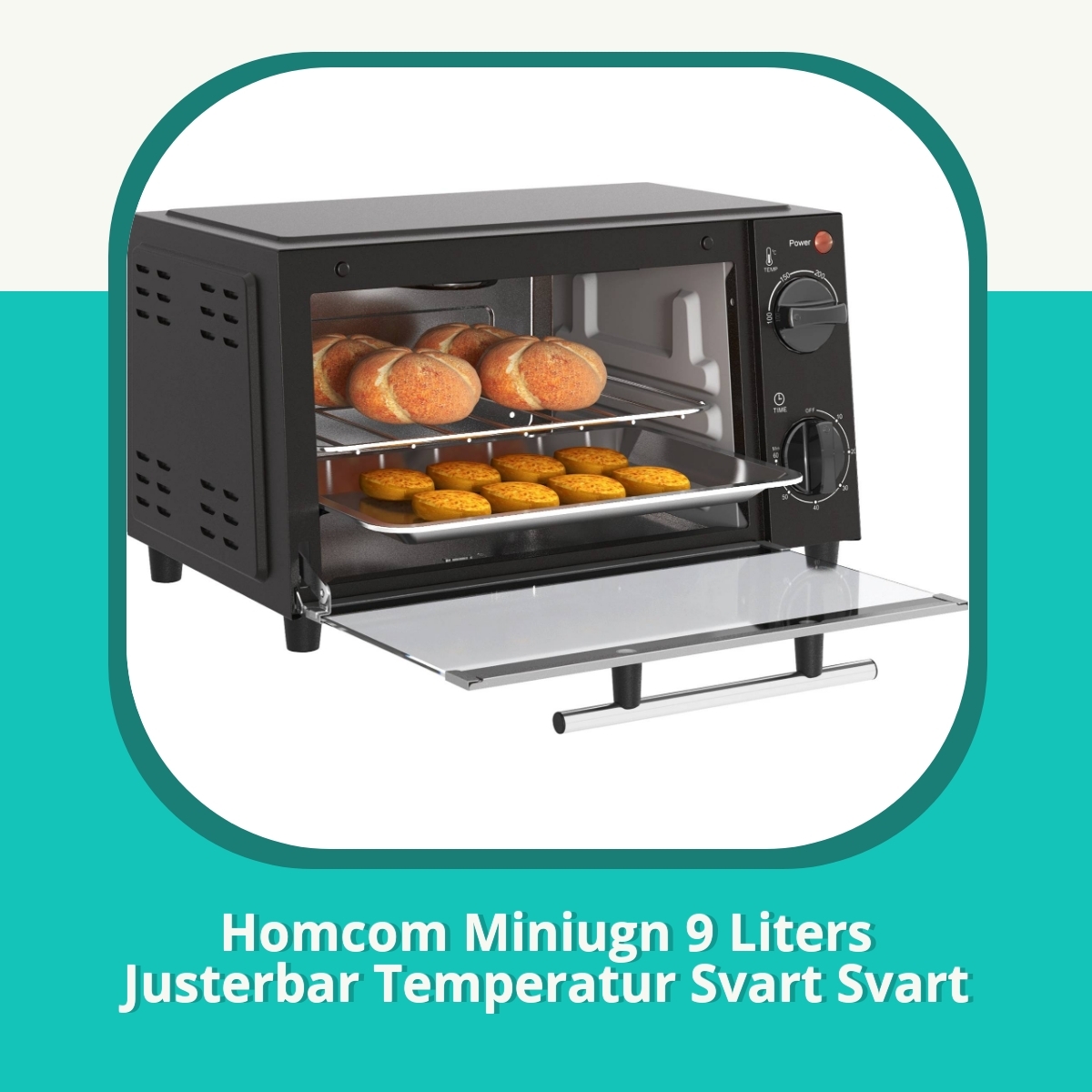 Recension af Homcom Miniugn 9 Liters Justerbar Temperatur Svart Svart