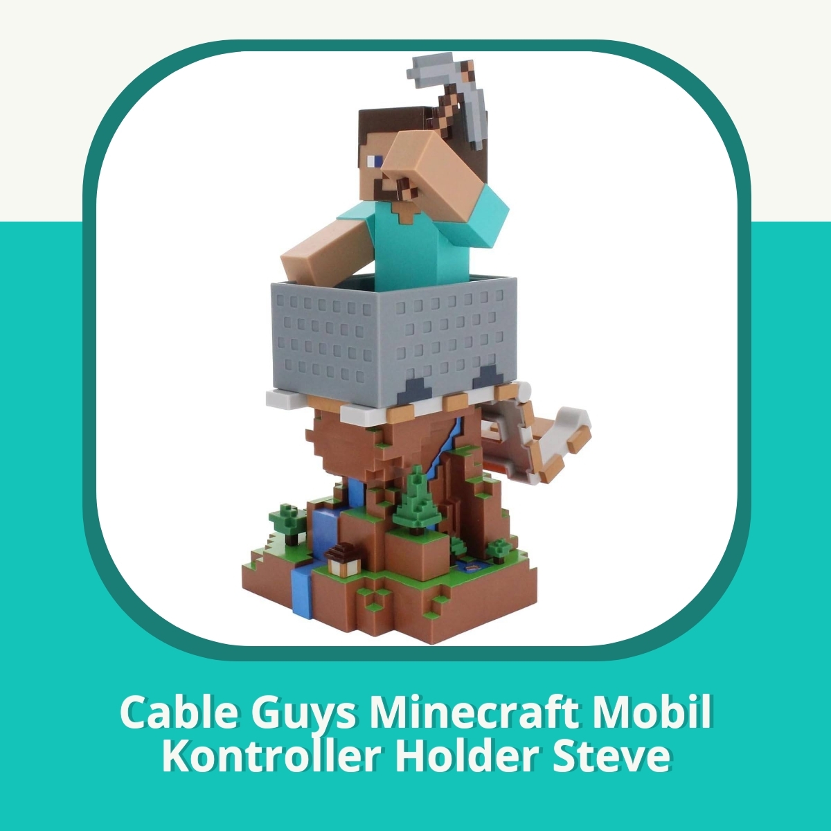 Anmeldelse af Cable Guys Minecraft Mobil Kontroller Holder Steve