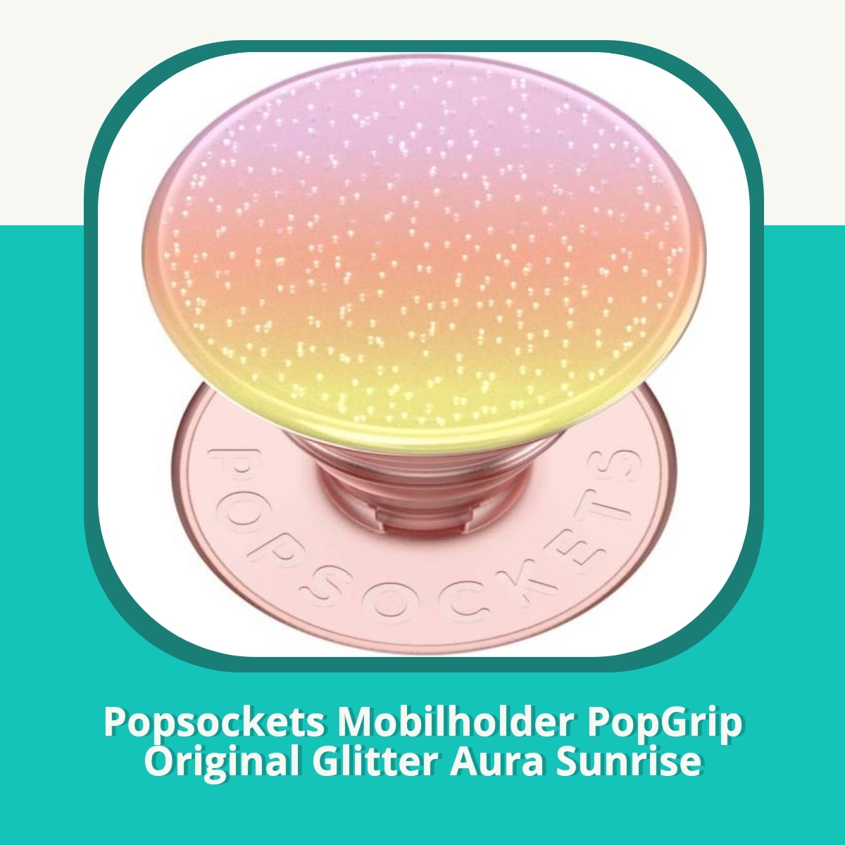 Anmeldelse af Popsockets Mobilholder PopGrip Original Glitter Aura Sunrise