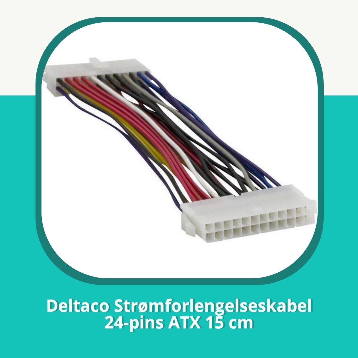 Anmeldelse af Deltaco Strømforlengelseskabel 24-pins ATX 15 cm