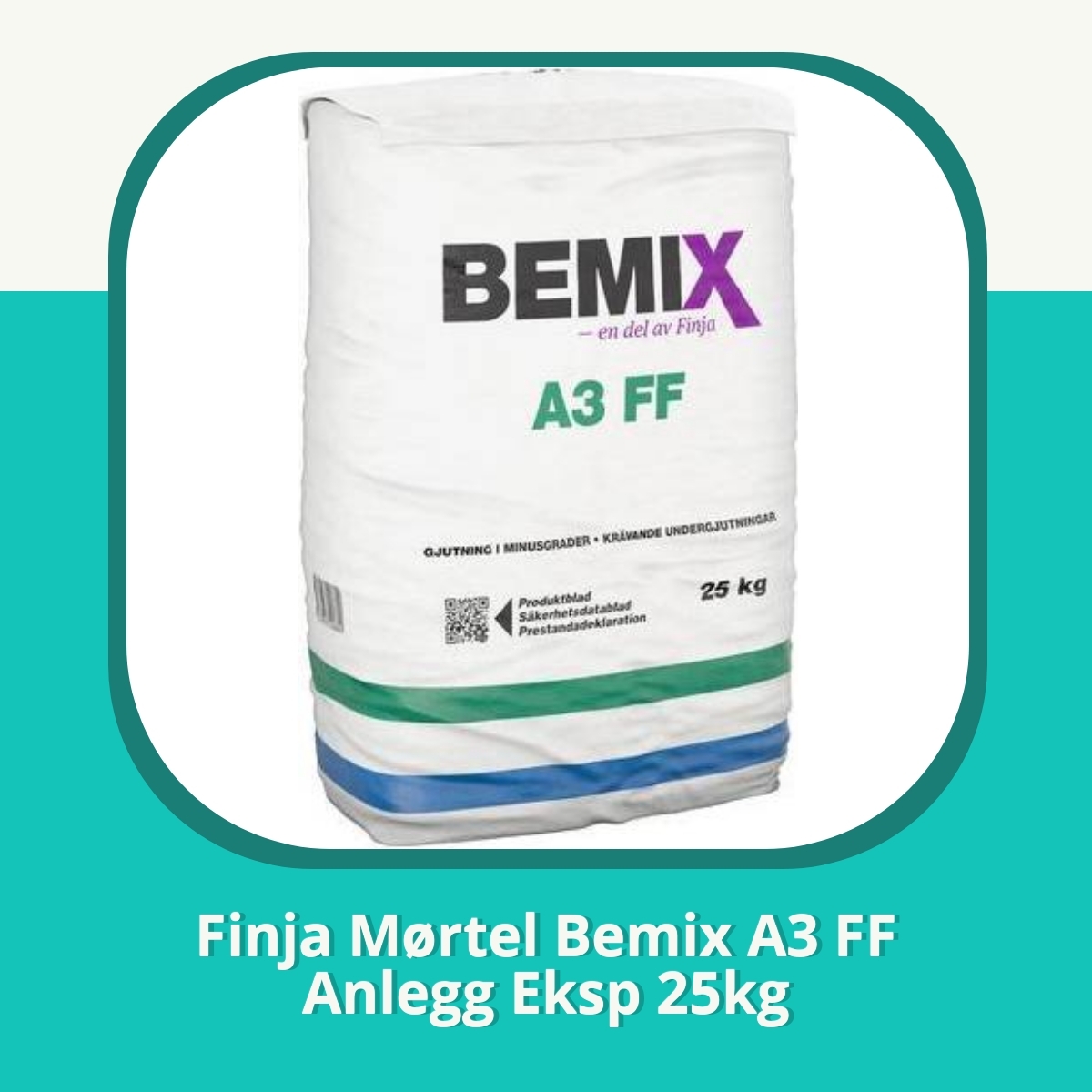 Anmeldelse af Finja Mørtel Bemix A3 FF Anlegg Eksp 25kg