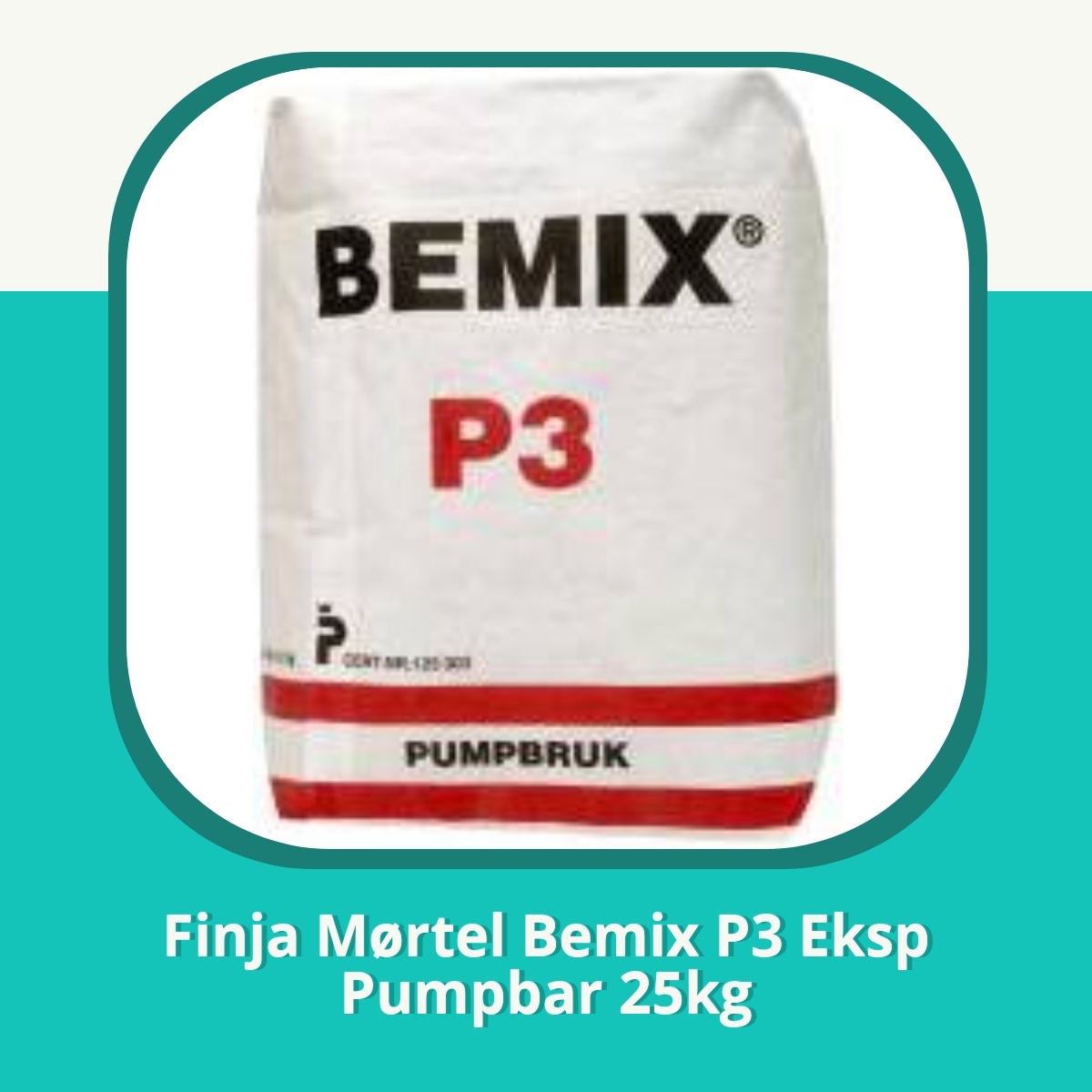 Anmeldelse Finja Mørtel Bemix P3 Eksp Pumpbar 25kg