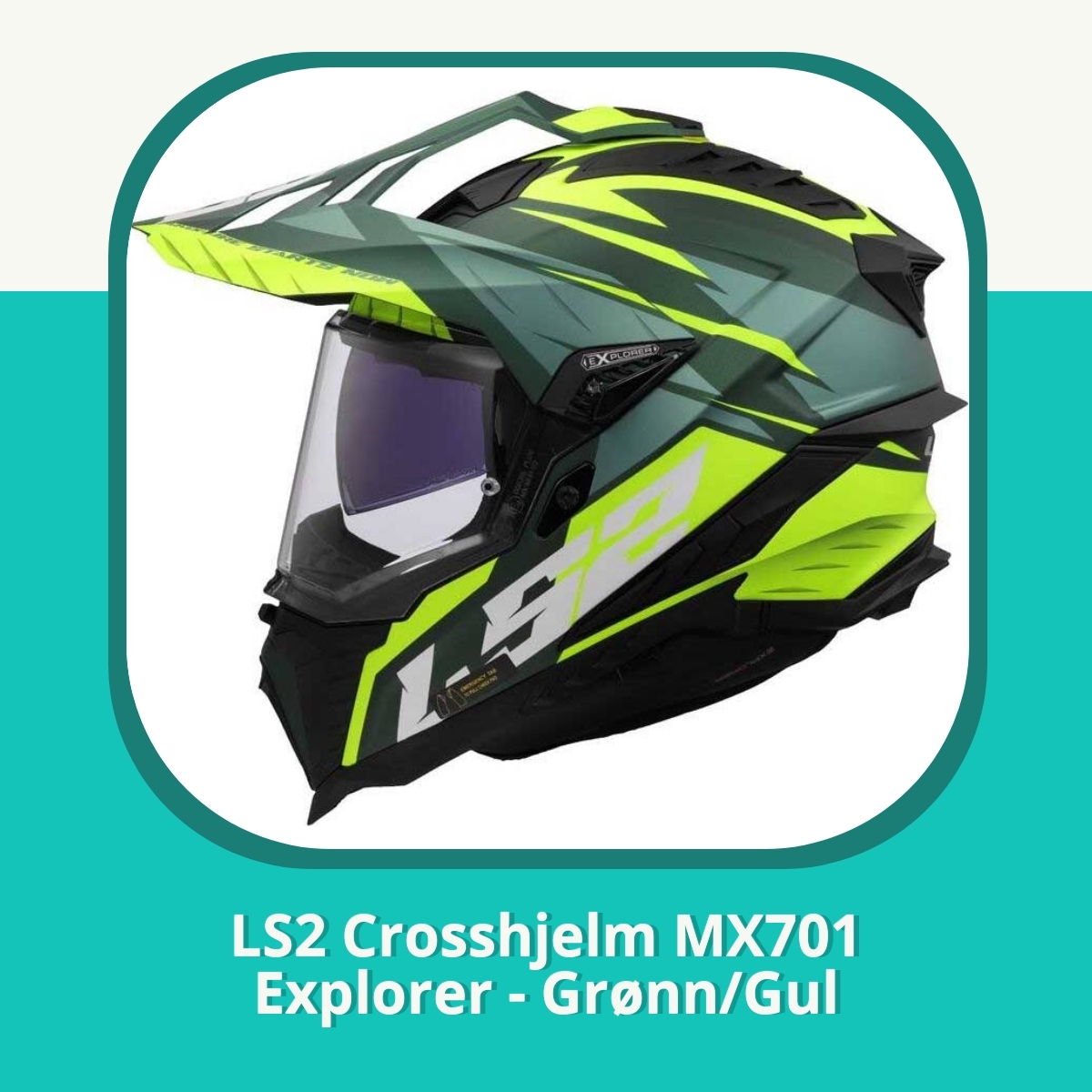 Anmeldelse af LS2 Crosshjelm MX701 Explorer - Grønn/Gul