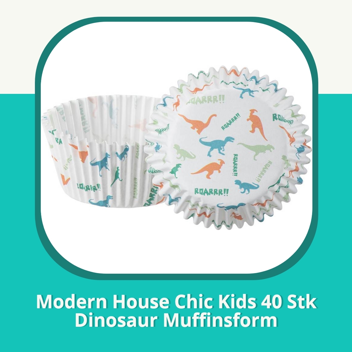Anmeldelse af Modern House Chic Kids 40 Stk Dinosaur Muffinsform