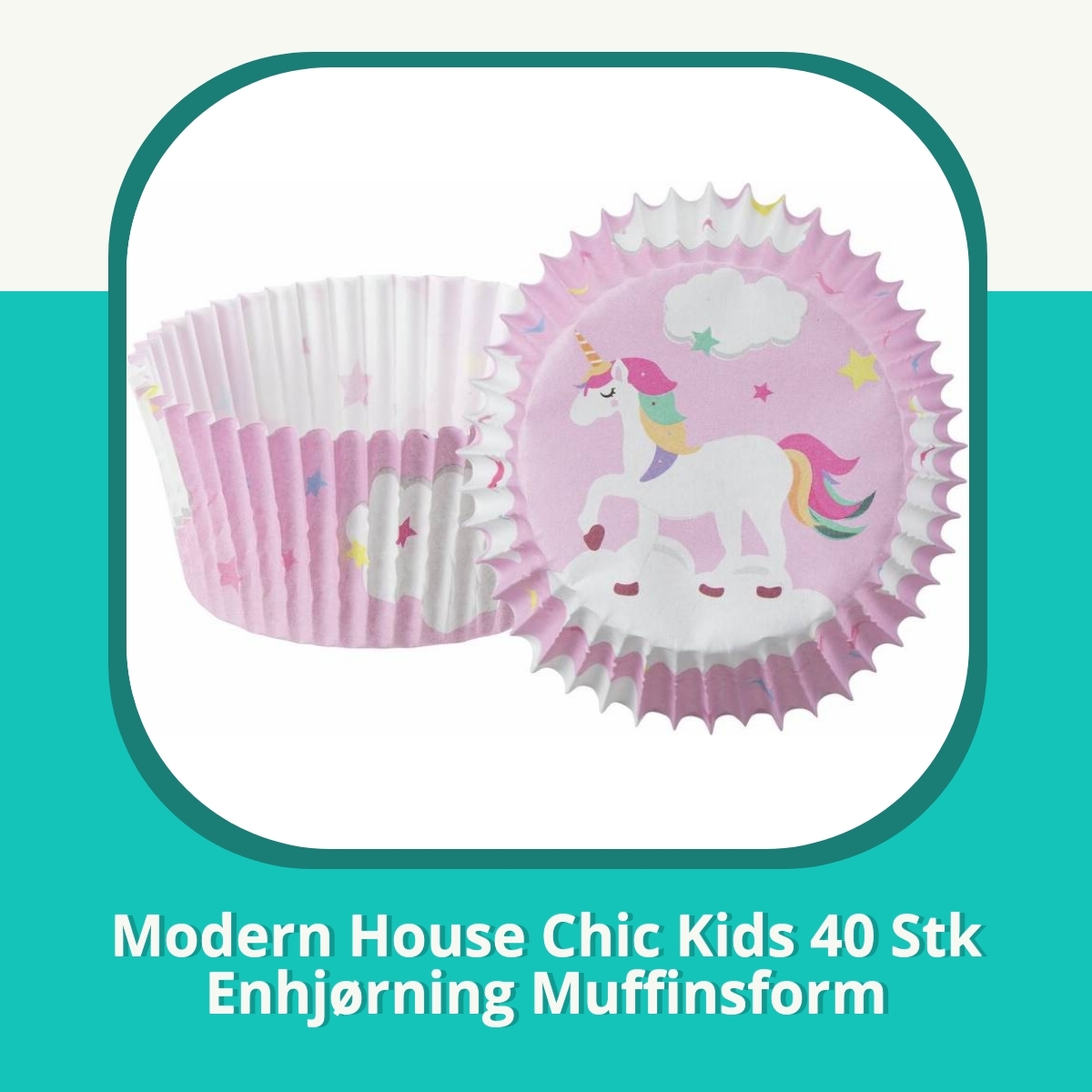 Anmeldelse af Modern House Chic Kids 40 Stk Enhjørning Muffinsform