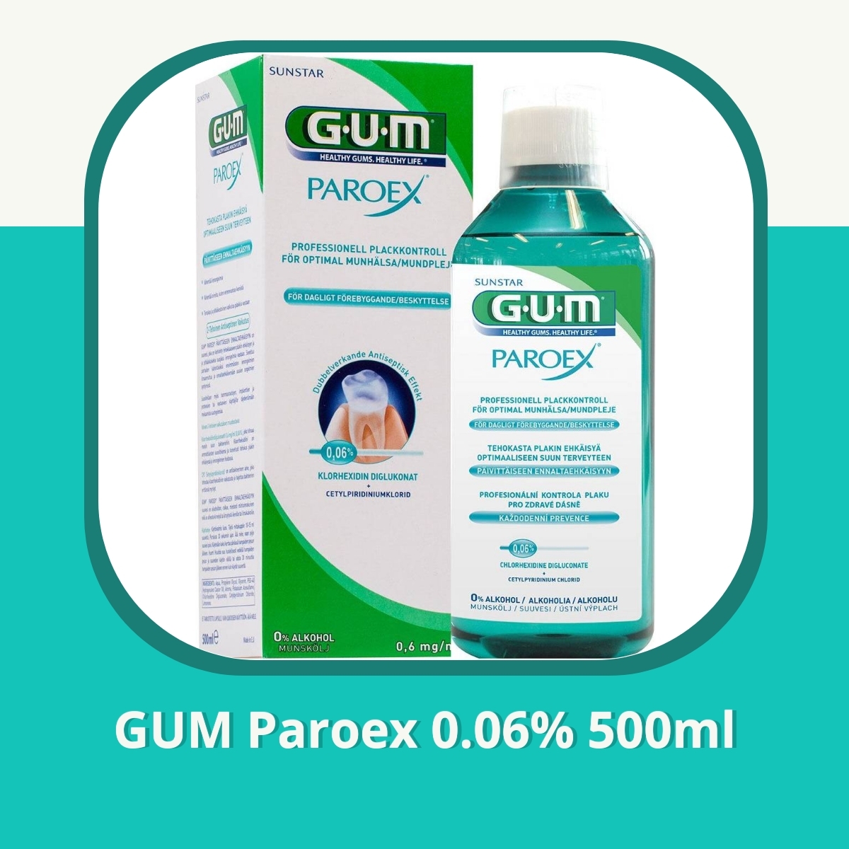 Recension af GUM Paroex 0.06% 500ml
