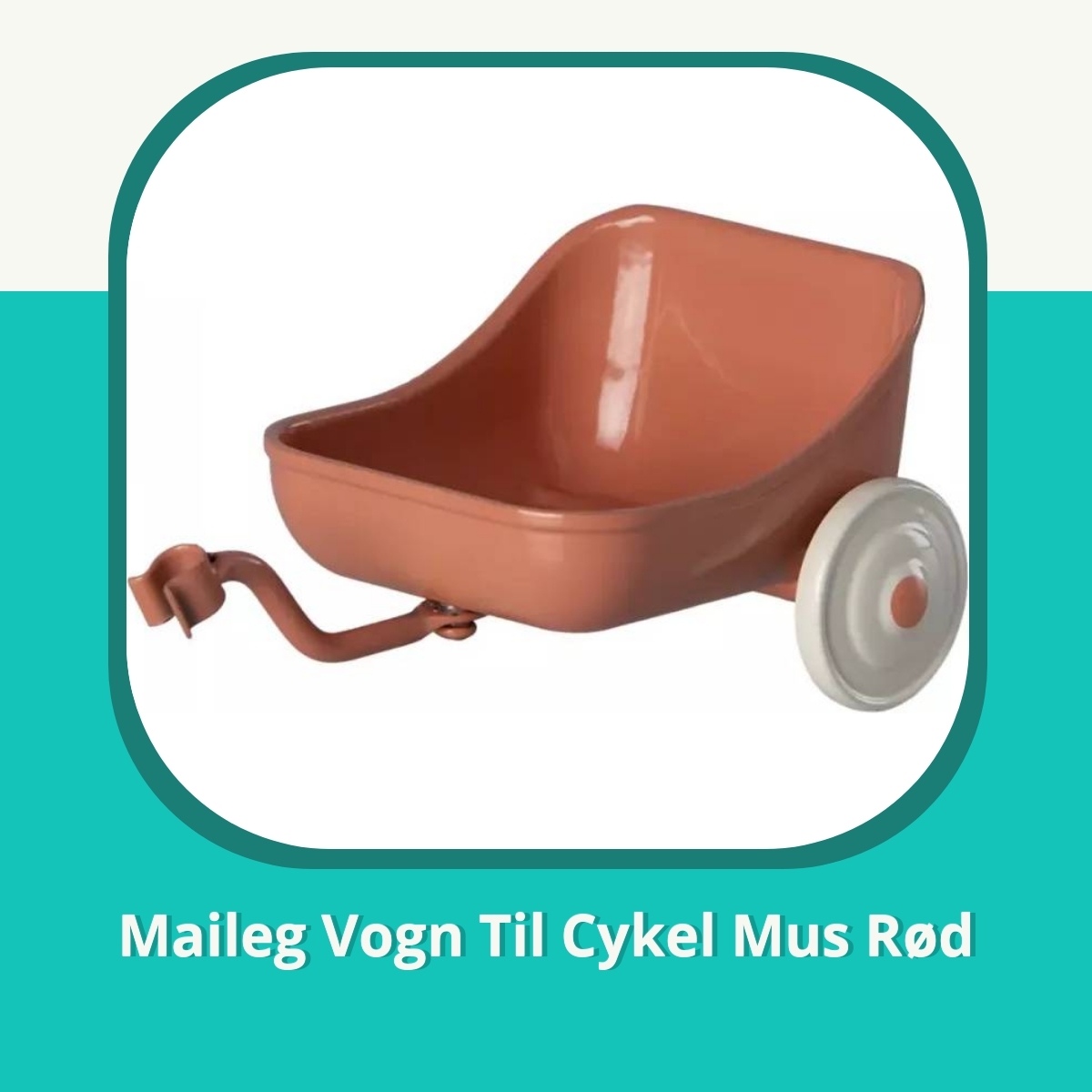 Anmeldelse af Maileg Vogn Til Cykel Mus Rød