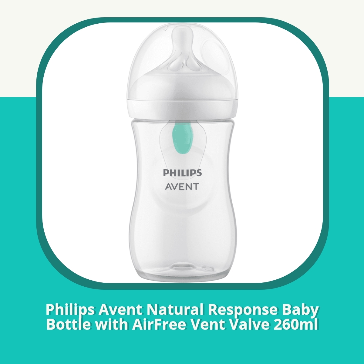 Recension Philips Avent Natural Response Baby Bottle with AirFree Vent Valve 260ml