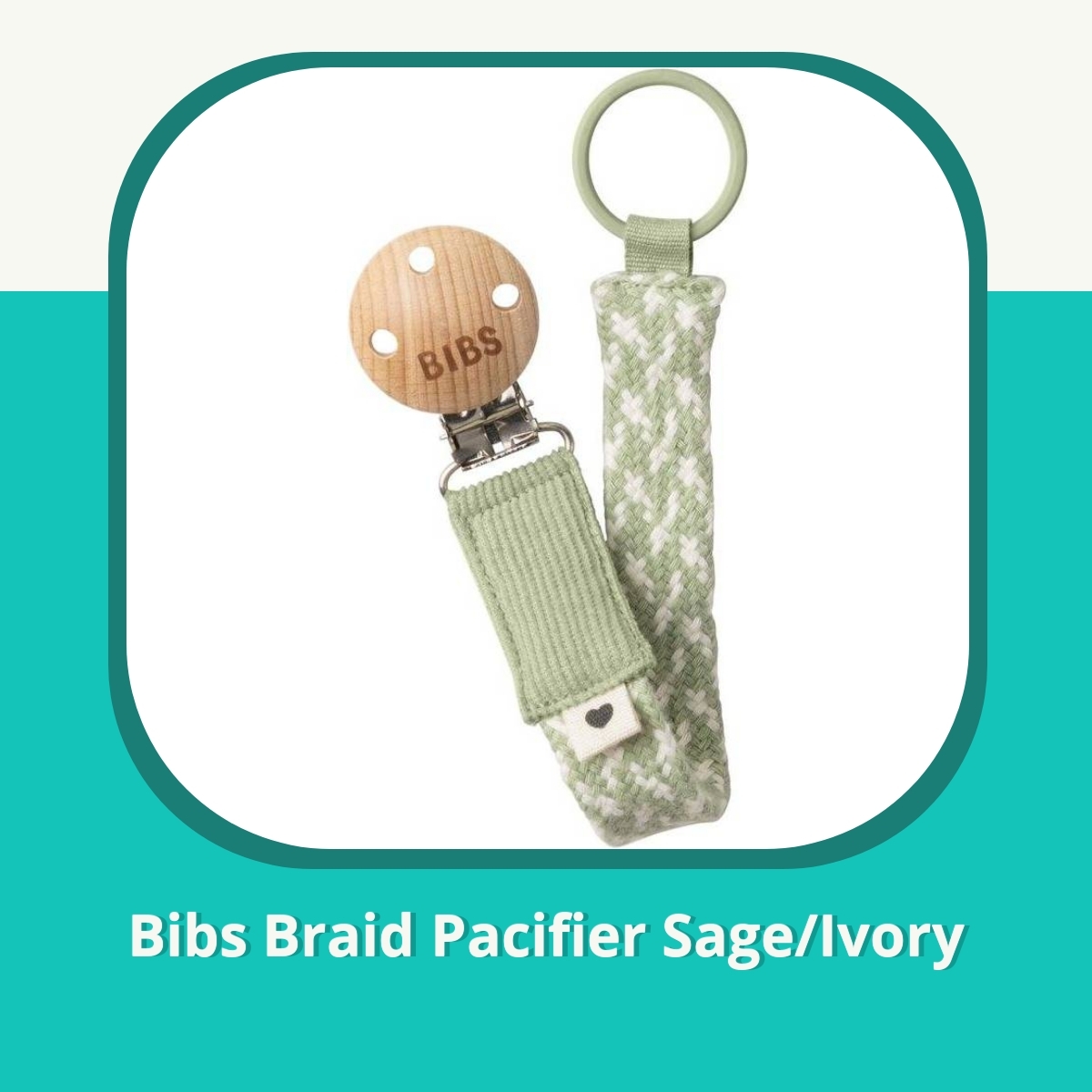 Recension af Bibs Braid Pacifier Sage/Ivory