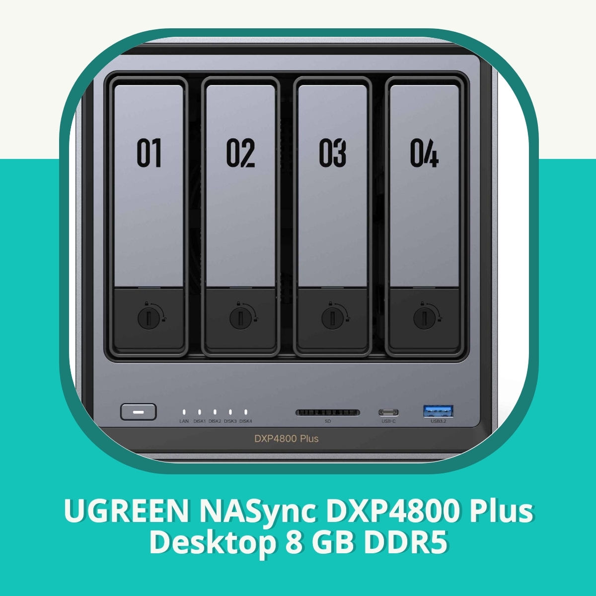 Anmeldelse af UGREEN NASync DXP4800 Plus Desktop 8 GB DDR5
