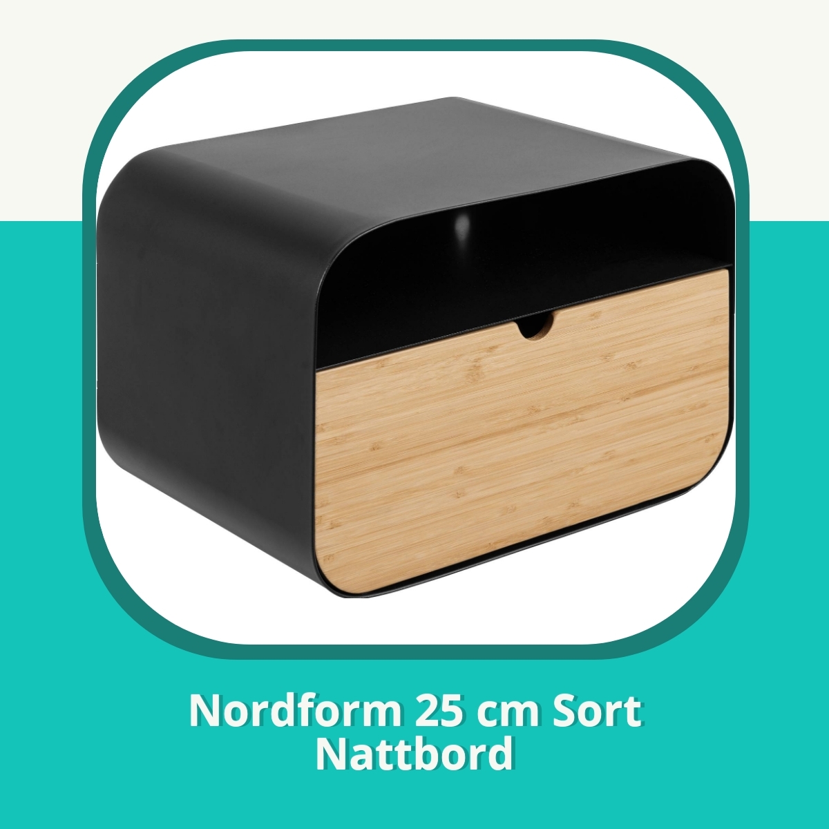 Anmeldelse Nordform 25 cm Sort Nattbord