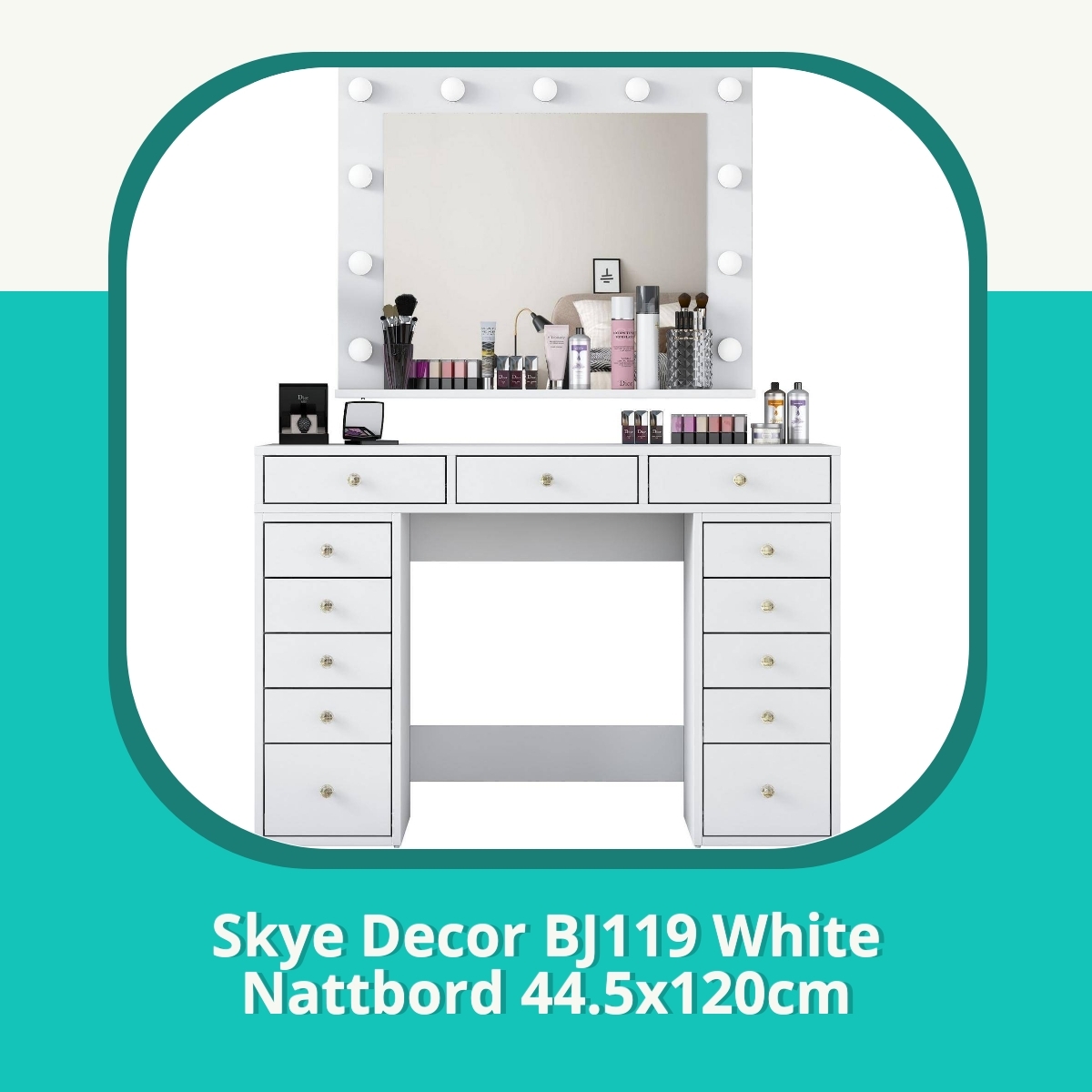Anmeldelse af Skye Decor BJ119 White Nattbord 44.5x120cm