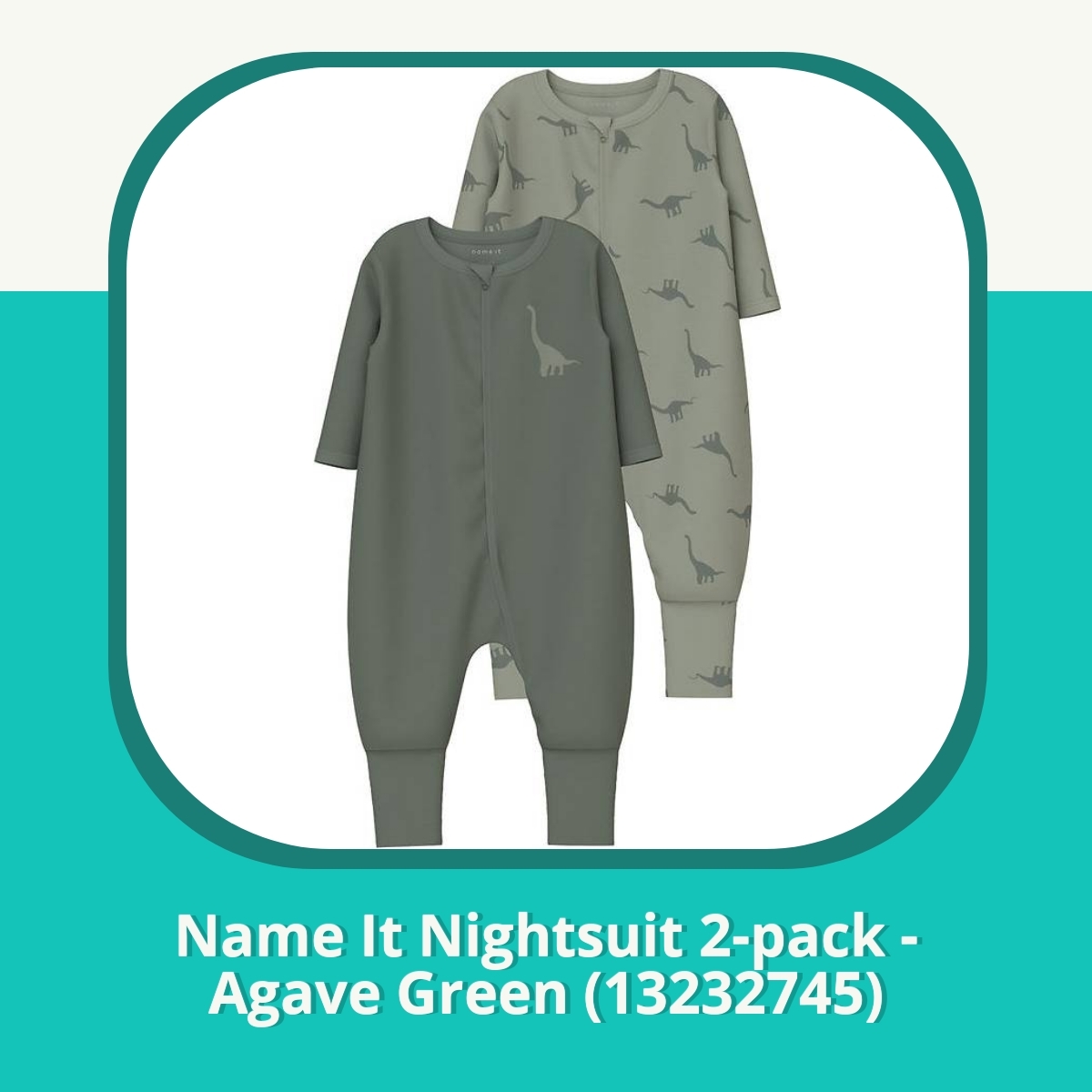 Anmeldelse af Name It Nightsuit 2-pack - Agave Green (13232745)
