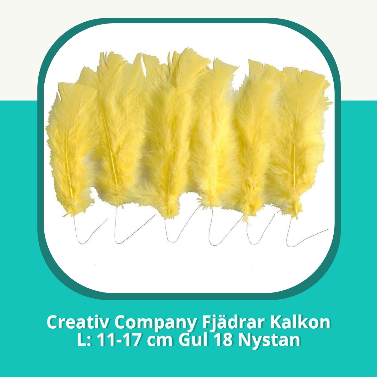Recension af Creativ Company Fjädrar Kalkon L: 11-17 cm Gul 18 Nystan
